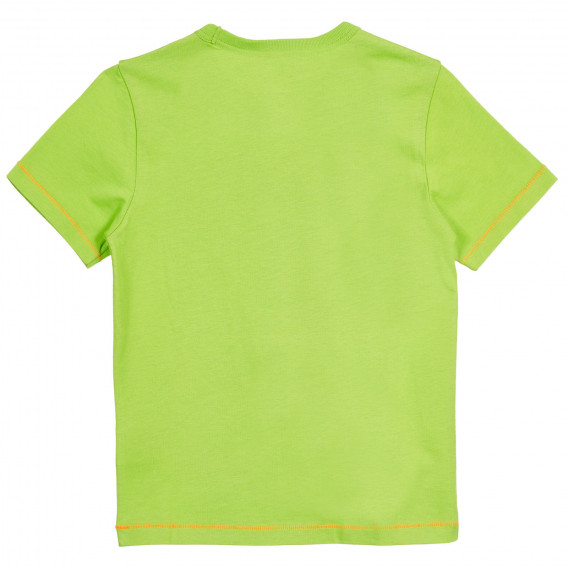 Βαμβακερή μπλούζα με γραφική εκτύπωση, σε πράσινο χρώμα Benetton 224679 4