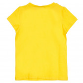Βαμβακερό μπλουζάκι με καρδιά, κίτρινο Benetton 224854 4