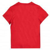 Βαμβακερό μπλουζάκι με το λογότυπο και το εμπορικό σήμα, κόκκινο Benetton 224878 4