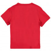 Βαμβακερό μπλουζάκι με επιγραφή, κόκκινο Benetton 224910 4