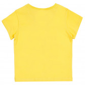 Βαμβακερό μπλουζάκι με emoticon και επιγραφή για ένα μωρό, κίτρινο Benetton 224938 4