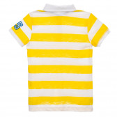Βαμβακερό μπλουζάκι σε άσπρες και κίτρινες ρίγες Benetton 225030 4