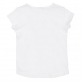 Βαμβακερή μπλούζα με επιγραφή για μωρά, λευκό Benetton 225134 4