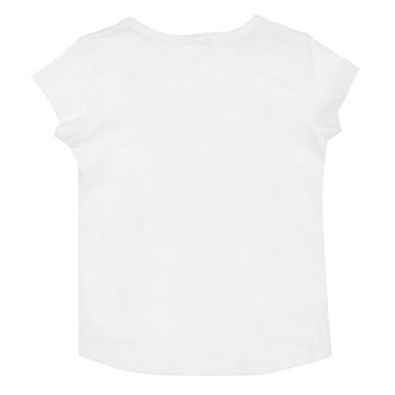 Βαμβακερή μπλούζα με επιγραφή για μωρά, λευκό Benetton 225134 4