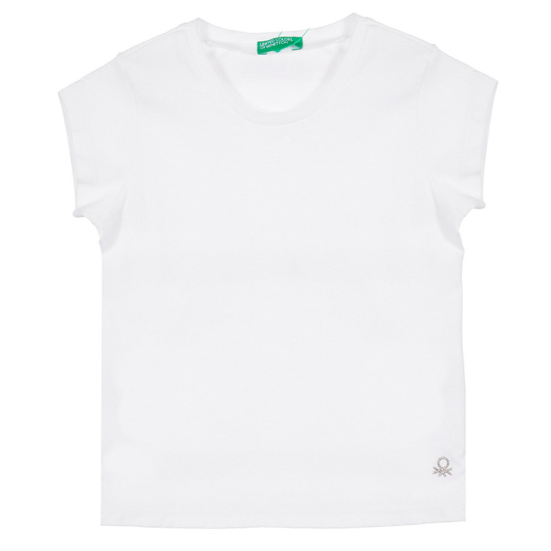 Βαμβακερό μπλουζάκι με το λογότυπο της μάρκας σε λευκό χρώμα  225146