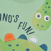 Βαμβακερό μπλουζάκι με γραφική εκτύπωση για ένα μωρό, σε πράσινο χρώμα Benetton 225229 2