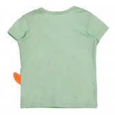 Βαμβακερό μπλουζάκι με γραφική εκτύπωση για ένα μωρό, σε πράσινο χρώμα Benetton 225230 3