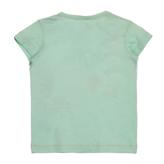 Βαμβακερό μπλουζάκι με πολύχρωμη εκτύπωση για ένα μωρό, πράσινο Benetton 225242 3