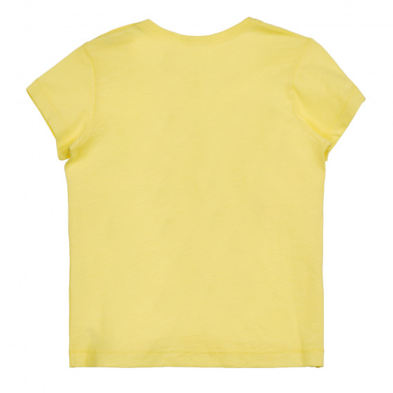 Βαμβακερό μπλουζάκι με τύπωμα για ένα μωρό, κίτρινο Benetton 225248 3