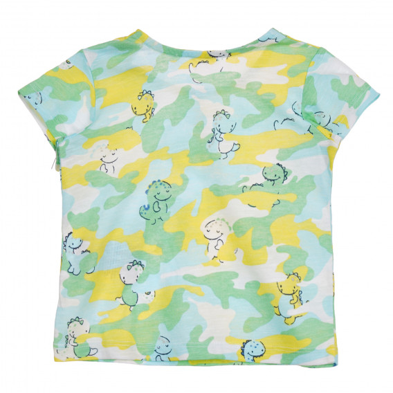 Βαμβακερό μπλουζάκι με γραφική εκτύπωση για ένα μωρό, πολύχρωμο Benetton 225257 3