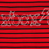Βαμβακερό μπλουζάκι με κόκκινες και μαύρες ρίγες Sisley 225271 2