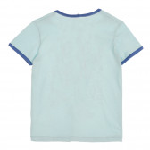 Βαμβακερό μπλουζάκι με τύπωμα, γαλάζιο Benetton 225308 3