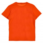 Βαμβακερό μπλουζάκι με κιθάρα, πορτοκαλί Benetton 225317 3