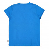 Βαμβακερό μπλουζάκι με τύπωμα για μωρό, μπλε Benetton 225359 3