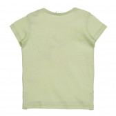 Βαμβακερό μπλουζάκι με κουμπιά στο κάτω μέρος για ένα μωρό, πράσινο Benetton 225365 3