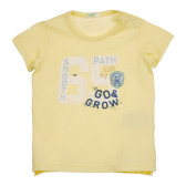 Βαμβακερό μπλουζάκι για ένα μωρό, κίτρινο Benetton 225366 