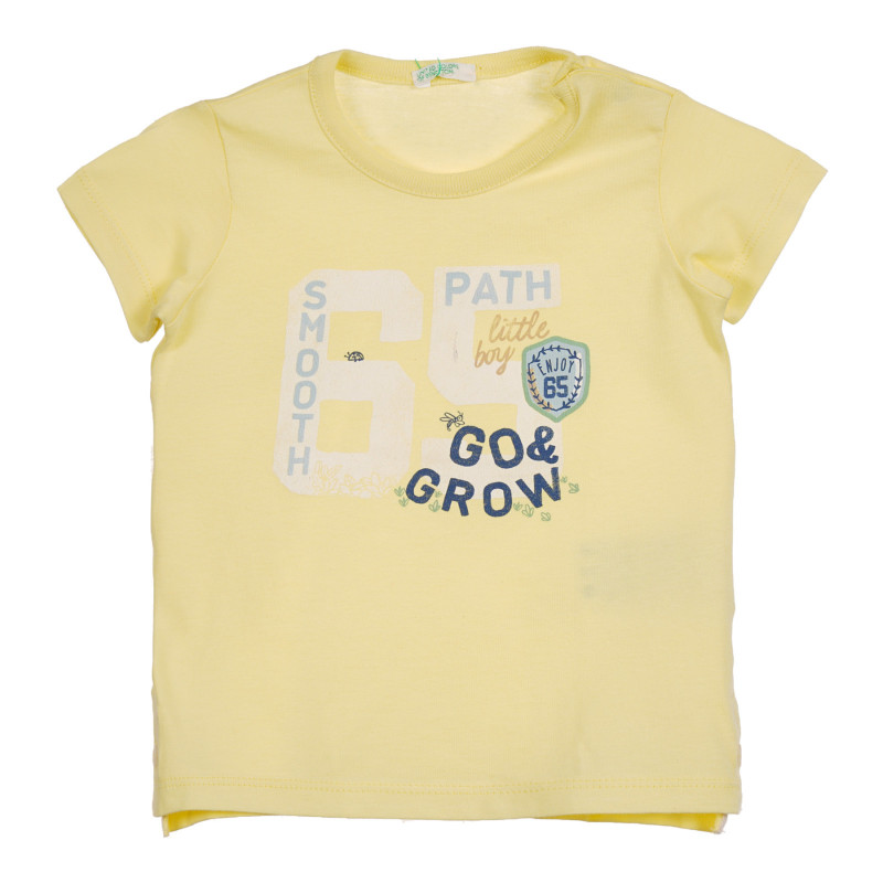 Βαμβακερό μπλουζάκι για ένα μωρό, κίτρινο  225366