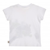 Βαμβακερό μπλουζάκι με γραφική εκτύπωση για ένα μωρό, λευκό Benetton 225380 3