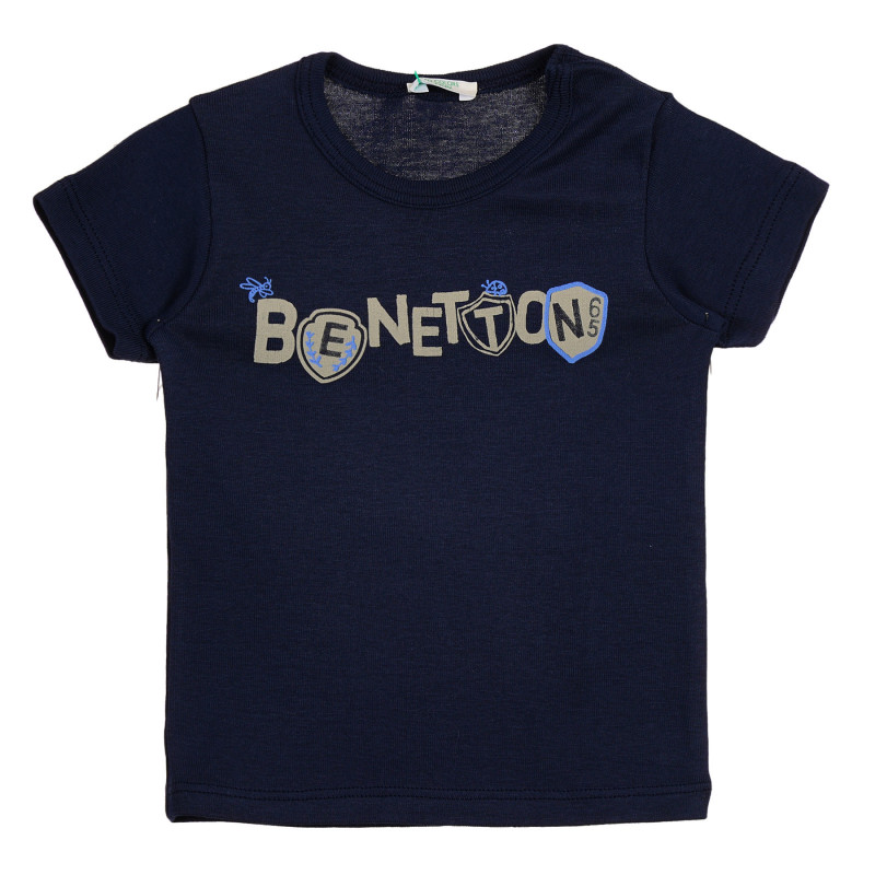 Βαμβακερό μπλουζάκι με επώνυμη επιγραφή για ένα μωρό, μπλε  225390