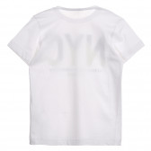 Βαμβακερό μπλουζάκι με λευκή επιγραφή Benetton 225401 3