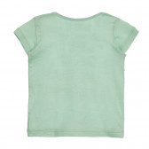 Βαμβακερό μπλουζάκι με επιγραφή για ένα μωρό, σε πράσινο χρώμα Benetton 225413 3