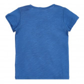 Βαμβακερό μπλουζάκι με επιγραφή για ένα μωρό σε μπλε χρώμα Benetton 225416 3