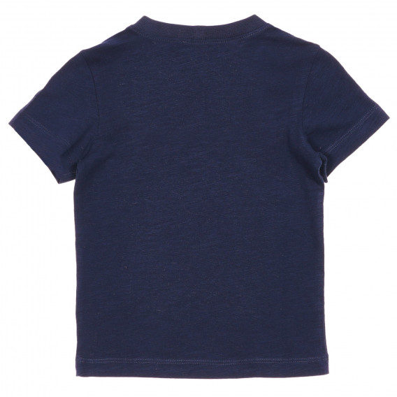 Βαμβακερό μπλουζάκι με επιγραφή για ένα μωρό, σκούρο μπλε Benetton 225439 4