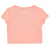 Μπλούζα με κοντά μανίκια και απλικέ πούλιες, ροζ Sisley 225443 4