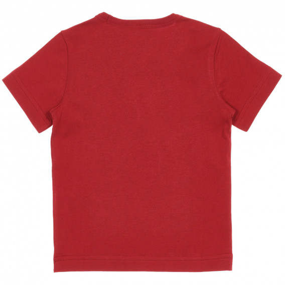 Βαμβακερό μπλουζάκι με τύπωμα για ένα μωρό, με κόκκινο χρώμα Benetton 225459 4