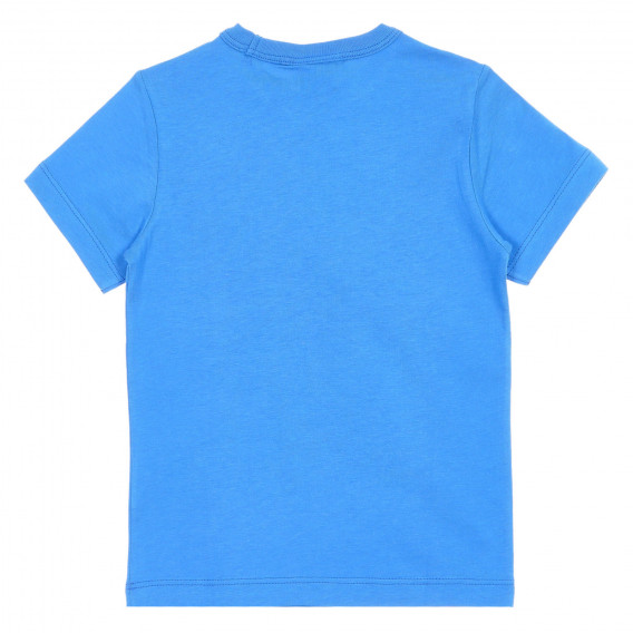 Βαμβακερό μπλουζάκι με  PJ Masks σε μπλε χρώμα Benetton 225463 4