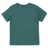 Βαμβακερό μπλουζάκι με τύπωμα μοτοσυκλέτας, πράσινο Benetton 225479 4