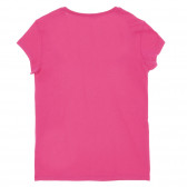 Βαμβακερό μπλουζάκι με το λογότυπο της μάρκας, ροζ Benetton 225515 4