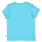 Βαμβακερό μπλουζάκι με γραφική εκτύπωση για ένα μωρό, γαλάζιο Benetton 225539 4
