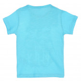 Βαμβακερό μπλουζάκι με φοίνικα για μωρά, ανοιχτό μπλε Benetton 225543 4