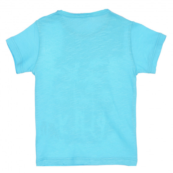 Βαμβακερό μπλουζάκι με φοίνικα για μωρά, ανοιχτό μπλε Benetton 225543 4