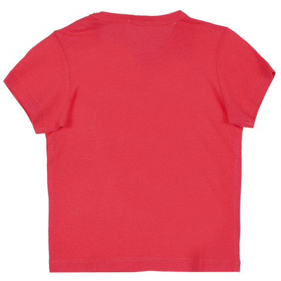 Βαμβακερό μπλουζάκι με απλικέ για ένα μωρό, κόκκινο Benetton 225551 4