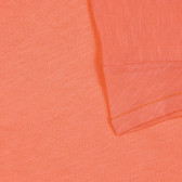 Βαμβακερή μπλούζα με επιγραφή, πορτοκαλί Benetton 225574 3
