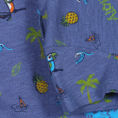 Βαμβακερό μπλουζάκι με πολύχρωμη εκτύπωση για ένα μωρό, μπλε Benetton 225610 3