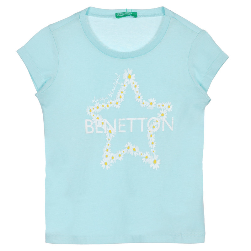 Βαμβακερό μπλουζάκι με επώνυμη επιγραφή για ένα μωρό, γαλάζιο  225656