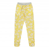 Παντελόνι με floral εκτύπωση για ένα κορίτσι κίτρινο Tape a l'oeil 225790 