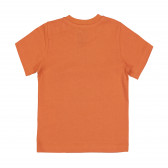 Βαμβακερή μπλούζα με κοντά μανίκια για μωρά ( αγόρια ), πορτοκαλί Chicco 226425 3