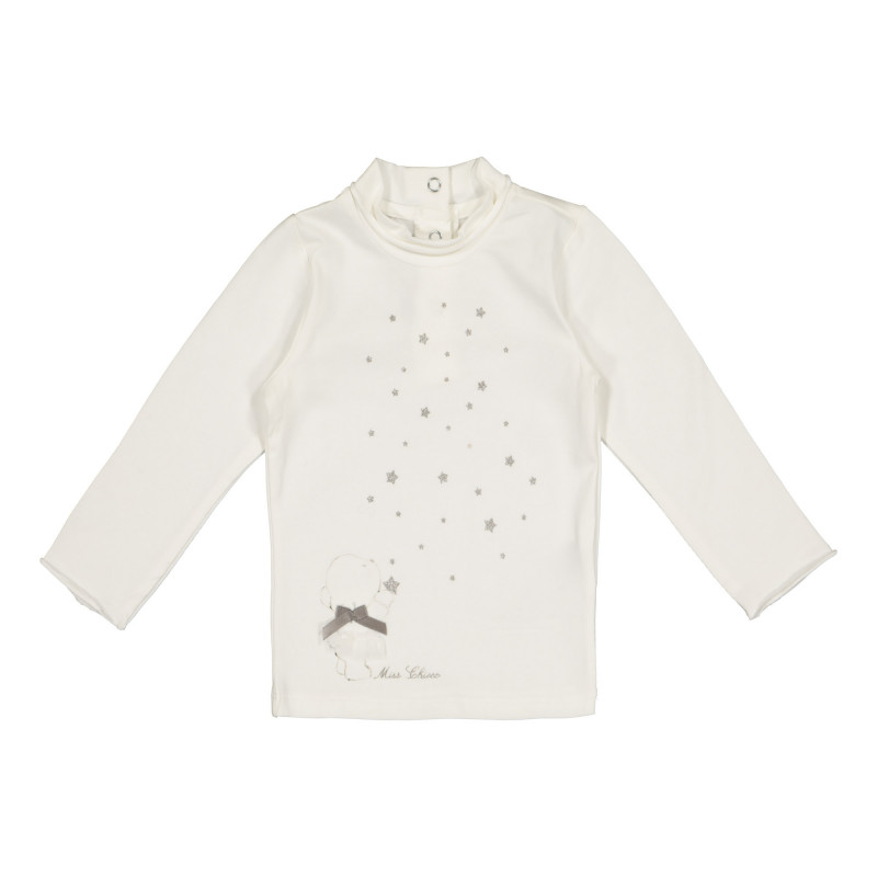 Μπλούζα με τύπωμα με εικόνες για μωρά ( κορίτσια ), λευκή  226469