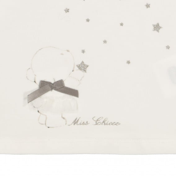 Μπλούζα με τύπωμα με εικόνες για μωρά ( κορίτσια ), λευκή Chicco 226471 2