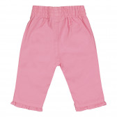 Βρεφικό παντελόνι για κορίτσια, ροζ χρώματος Benetton 226720 3
