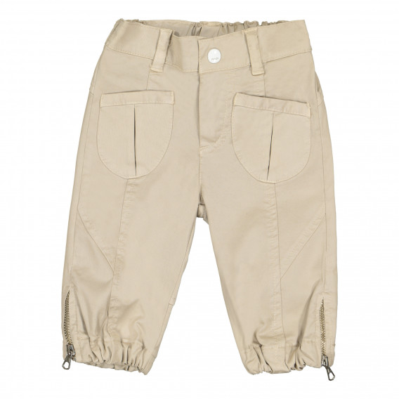 Βαμβακερό βρεφικό παντελόνι για αγόρια, σε μπεζ χρώμα Fendi 226722 