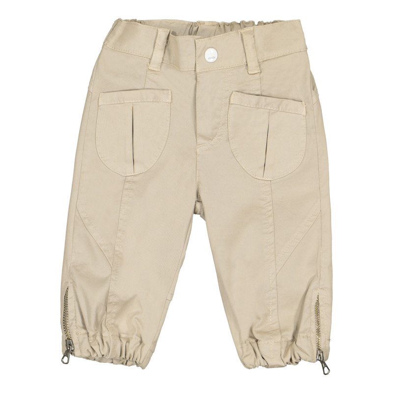Βαμβακερό βρεφικό παντελόνι για αγόρια, σε μπεζ χρώμα  226722