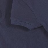 Βαμβακερό μπλουζάκι με γιακά και λογότυπο μάρκας, σε σκούρο μπλε χρώμα Benetton 226906 3