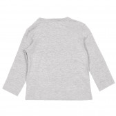 Μακρυμάνικη μπλούζα , σε γκρι χρώμα με τυπωμένα σχέδια Benetton 226927 4