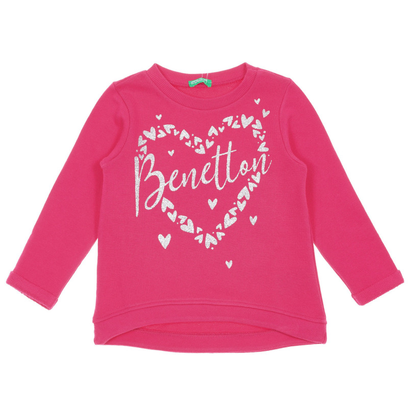 Βαμβακερή μπλούζα σε ροζ χρώμα με μπροκάρ επιγραφή   226936