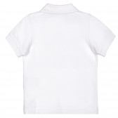 Βαμβακερό μπλουζάκι με γιακά, λευκό Benetton 227005 4